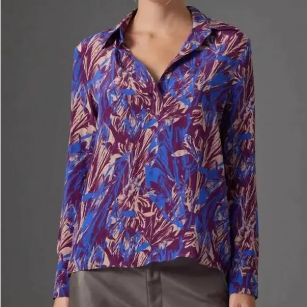 GILNER FARRAR Lia Blouse in Graffiti Floral Print